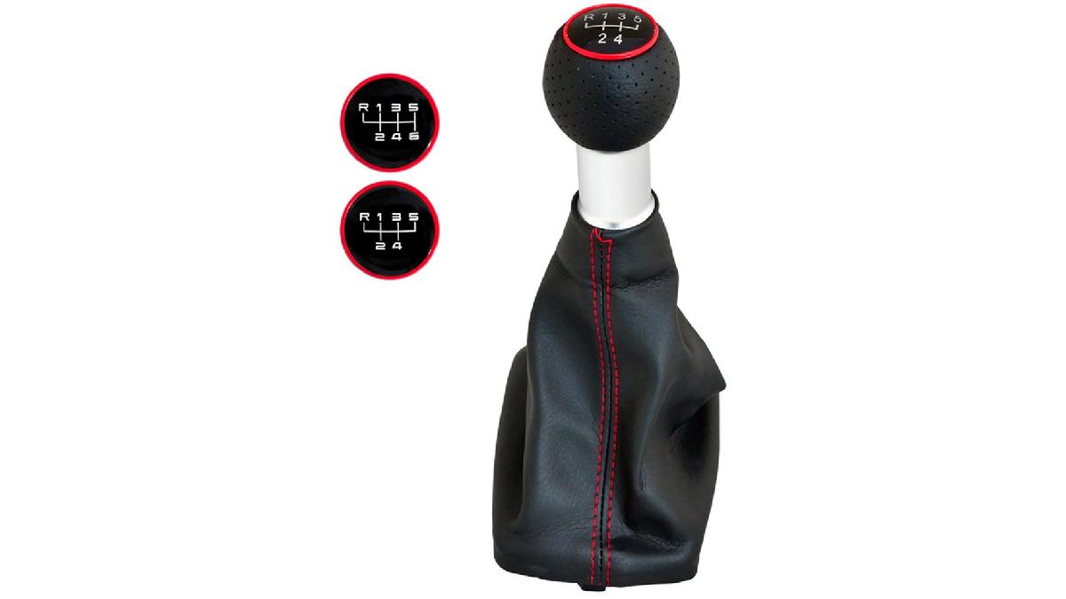 Simoni+Racing+Pommeau+OEM+sur+mesure+pour+Audi+A3+%288L%29+1996-2003+-+Cuir+noir+%2B+2+Mod%C3%A8les+de+changement